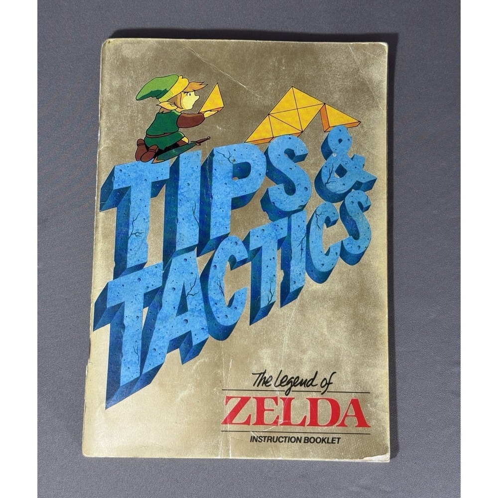 The Legend Of Zelda Tips & Tactics Instruction Booklet w/ Map Nintendo NES